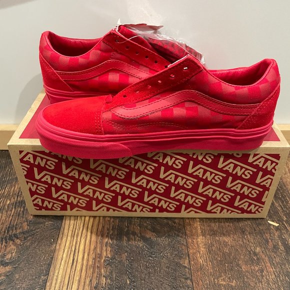 Vans Other - Vans Mono/Check Racing Red Shoes